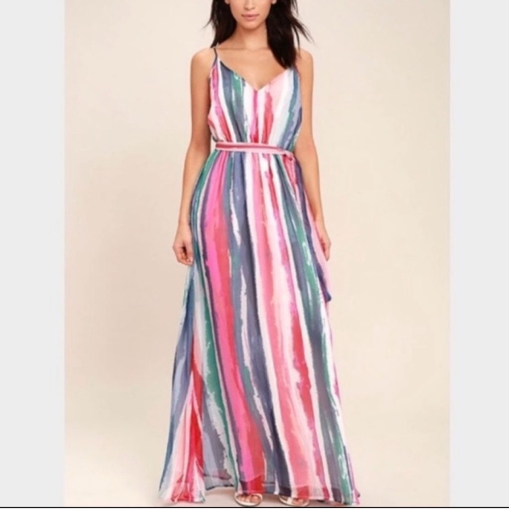 Jack BB Dakota Watercolor Maxi Dress XS NWOT
